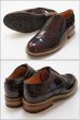 画像2: 【CLOUGHMILLS】 グッドイヤーウエルト製法 ウイングチップ革靴 【アンティークバーガンディ】 (2)