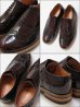 画像3: 【CLOUGHMILLS】 グッドイヤーウエルト製法 ウイングチップ革靴 【アンティークバーガンディ】 (3)