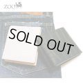 zoo正規取扱店【ZOO/ズー】クロコダイル（ワニ革）日本製 2つ折り革財布 ブラック/ホワイト