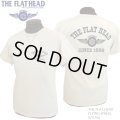 2024年夏新作 THE FLAT HEAD（ザ・フラットヘッド） FLYING WHEEL/フライングホイール 半袖Ｔシャツ アイボリー×ブラック