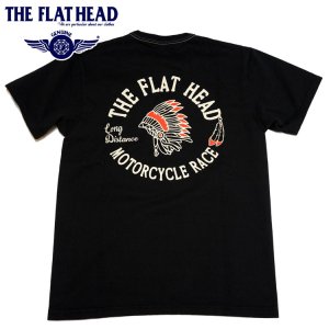 画像1: 2025年夏新作 THE FLAT HEAD（ザ・フラットヘッド） MOTOR CYCLE RACE/モーターサイクルレース 半袖Ｔシャツ（ブラック）