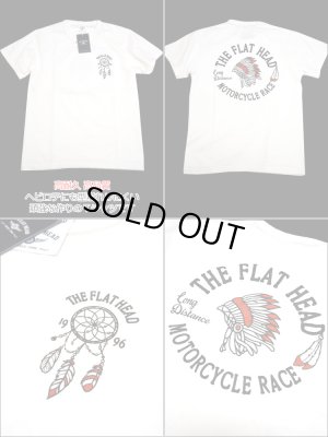 画像2: 2025年夏新作 THE FLAT HEAD（ザ・フラットヘッド） MOTOR CYCLE RACE/モーターサイクルレース 半袖Ｔシャツ（ホワイト）