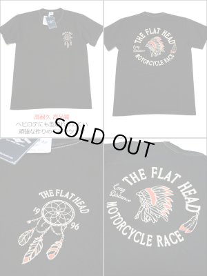 画像2: 2025年夏新作 THE FLAT HEAD（ザ・フラットヘッド） MOTOR CYCLE RACE/モーターサイクルレース 半袖Ｔシャツ（ブラック）