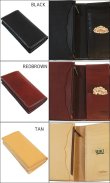 画像3: 【FUNNY ファニー】 Leather Long Wallet 本革長財布 【黒/赤茶/タン】 (3)