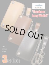 画像: 【FUNNY ファニー】 トラッカーズ ロングウォレット 革財布 （タン/黒/茶）