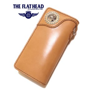 画像: THE FLAT HEAD（ザ・フラットヘッド）手縫い多脂革 長財布 タン（内装色タン）