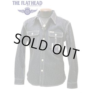 画像: THE FLAT HEAD（フラットヘッド）ウォバッシュ ワークシャツ 12オンスデニム インディゴブル－ F-DS702