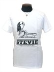 画像1: スティービー・ワンダー オマージュ半袖Tシャツ FRUIT OF THE LOOM 白 ホワイト (1)