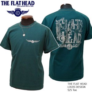 画像: 2023年夏新作 THE FLAT HEAD（ザ・フラットヘッド） LOUIS DESIGN/ルイスデザイン 半袖Ｔシャツ ダークグリーン