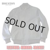 画像: 【HOUSTON/ヒューストン】カウレザー（牛革） アワードジャケット スタジャン ブラック #8203