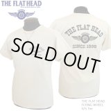 画像: 2024年夏新作 THE FLAT HEAD（ザ・フラットヘッド） FLYING WHEEL/フライングホイール 半袖Ｔシャツ アイボリー×ブラック