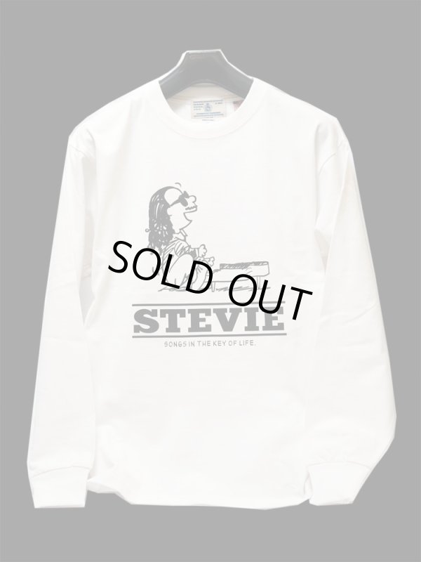 画像1: スティービー・ワンダー オマージュ 肉厚ヘビーオンス長袖Tシャツ COBENTRY DESIGNS 白 ホワイト (1)
