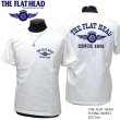 画像1: 2025年夏新作 THE FLAT HEAD（ザ・フラットヘッド） FLYING WHEEL/フライングホイール 半袖Ｔシャツ（ホワイト×ネイビー） (1)