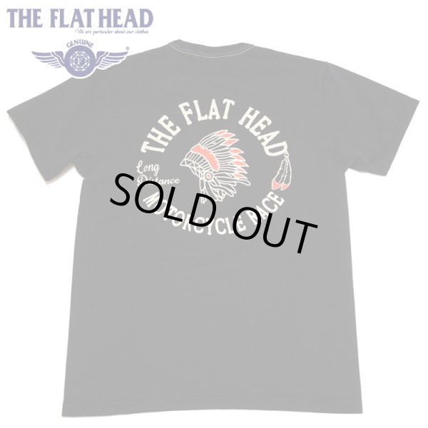 画像1: 2025年夏新作 THE FLAT HEAD（ザ・フラットヘッド） MOTOR CYCLE RACE/モーターサイクルレース 半袖Ｔシャツ（ブラック） (1)