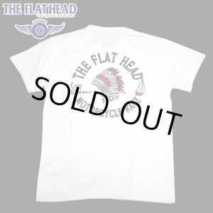 画像: 2025年夏新作 THE FLAT HEAD（ザ・フラットヘッド） MOTOR CYCLE RACE/モーターサイクルレース 半袖Ｔシャツ（ホワイト）