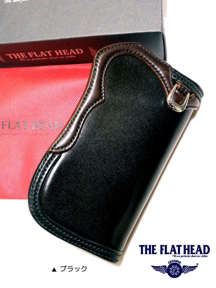 The FLAT HEAD（フラットヘッド） 手縫い多脂革 セミロング革財布 FH 