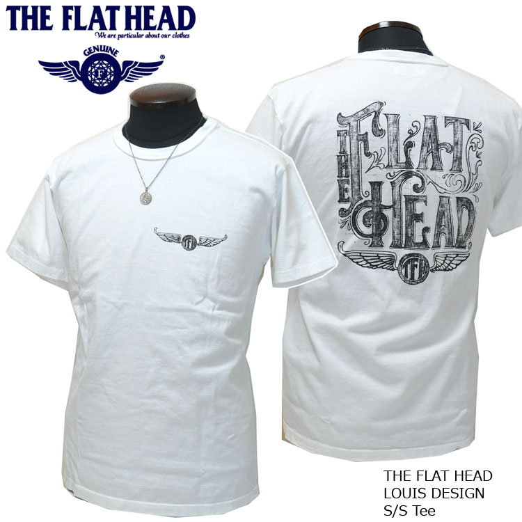 画像: 2023年夏新作 THE FLAT HEAD（ザ・フラットヘッド） LOUIS DESIGN/ルイスデザイン 半袖Ｔシャツ ホワイト